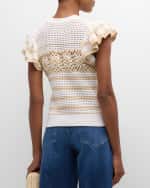Image 5 of 6: Rails Penelope Crochet Stripe Top