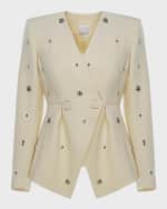 Image 1 of 5: Huishan Zhang Milo Crystal Double-Breasted Jacket