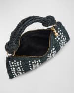 Image 5 of 6: Cult Gaia Hera Nano Pearly Raffia Shoulder Bag