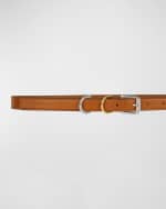 Image 4 of 4: Givenchy Voyou Leather Skinny Belt