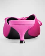 Image 3 of 5: Balenciaga Knife Spandex Bow Mule Pumps