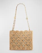 Image 1 of 3: Rabanne 1969 Square Raffia Shoulder Bag