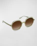 Image 1 of 2: KREWE Sophia Acetate Round Sunglasses