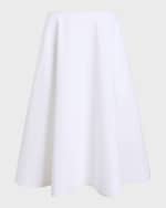 Image 1 of 5: Khaite Renta Cotton Midi Skirt