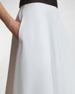 Image 5 of 5: Khaite Renta Cotton Midi Skirt