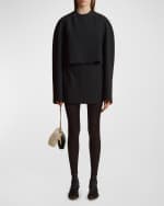 Image 3 of 4: Khaite Meelar Paneled Mini Skirt