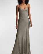 Image 2 of 6: Ralph Lauren Collection Natalie Metallic Gown