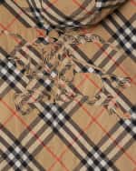 Image 5 of 5: Burberry Check EKD Embroidered Hooded Windbreaker Jacket