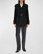 Image 4 of 5: Burberry Belted Double-Breasted Trench Jacket