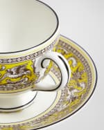 Image 4 of 5: Wedgwood Florentine Citron Teacup & Saucer, 6.1 oz.
