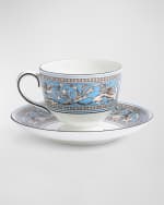 Image 2 of 5: Wedgwood Florentine Turquoise Teacup & Saucer, 6.1 oz.