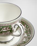 Image 4 of 5: Wedgwood Florentine Verde Teacup & Saucer, 6.1 oz.