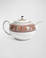 Image 2 of 4: Wedgwood Florentine Salmon Teapot, 27 oz.