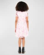 Image 2 of 5: Zoe Girl's Diana Floral Crotched Dress, Size 7-16