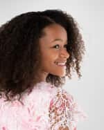 Image 3 of 5: Zoe Girl's Diana Floral Crotched Dress, Size 7-16