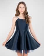 Image 1 of 5: Zoe Girl's Henley A-Line Dress, Size 7-16