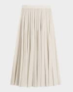 Image 1 of 5: Toteme Crinkled Plisse Maxi Skirt