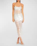 Image 1 of 5: Retrofete Mischa Sequin-Embellished Sleeveless Midi Dress
