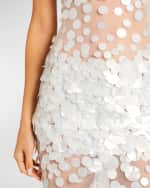 Image 5 of 5: Retrofete Mischa Sequin-Embellished Sleeveless Midi Dress