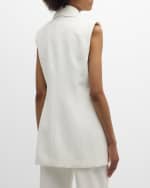Image 4 of 7: Elie Tahari The Daniela Scalloped Double-Breasted Vest