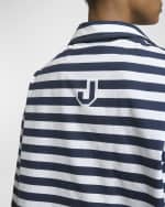 Image 4 of 6: Jacquemus Pablo Stripe Monogram Asymmetric Top