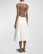Image 3 of 5: Jacquemus Favola Halter Backless Midi Dress