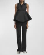 Image 2 of 5: Jacquemus Spalla Peplum Wool Top