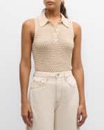Image 3 of 6: Rag & Bone Georgia Knit Sleeveless Polo