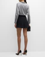 Image 4 of 5: Emporio Armani Button-Down Shiny Silk Blouse