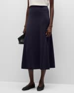 Image 2 of 6: Emporio Armani Wool-Cashmere Knit Midi Skirt