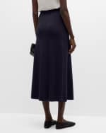 Image 4 of 6: Emporio Armani Wool-Cashmere Knit Midi Skirt