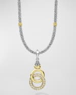 Image 1 of 5: LAGOS Caviar Two Tone Diamond Pendant Necklace