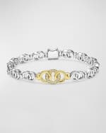 Image 1 of 4: LAGOS Signature Caviar Two-Tone Interlocking Link Bracelet