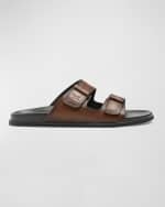 Image 1 of 6: Rodd & Gunn Men's Kendrick Place Leather Slide Sandals