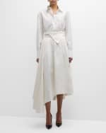 Image 5 of 6: Salon 1884 Damita Pintuck Asymmetric Midi Skirt