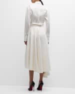 Image 3 of 6: Salon 1884 Damita Pintuck Asymmetric Midi Skirt