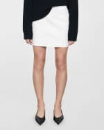 Image 1 of 3: Enza Costa Faux Leather Mini Skirt