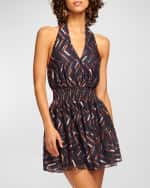 Image 3 of 3: Ramy Brook Chevron Blanch Mini Dress