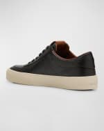 Image 3 of 6: Moncler Men's Monclub Leather Low-Top Sneakers
