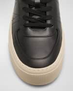 Image 4 of 6: Moncler Men's Monclub Leather Low-Top Sneakers
