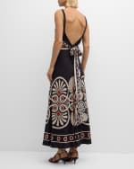 Image 3 of 6: La DoubleJ Slip-Around Printed Open-Back Maxi Dress