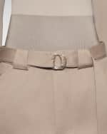 Image 4 of 4: ALAIA Wide-Leg Cargo Trousers with Knit Band