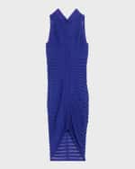 Image 1 of 6: ALAIA Skeleton Sheer Midi Dress