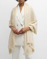 Image 3 of 3: Alonpi Fringed Cashmere-Blend Scarf