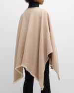 Image 4 of 6: Alonpi Fringed Cashmere-Blend Cape With Pockets