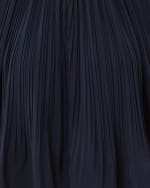 Image 5 of 5: Veronica Beard Walker Pleated Long-Sleeve Top