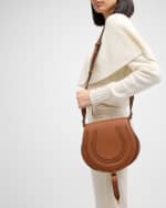 Image 2 of 6: Chloe Marcie Medium Slim Crossbody Bag in Grained Calfskin