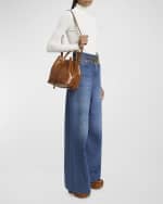 Image 2 of 6: Chloe Marcie Bucket Bag in Shiny Calfskin