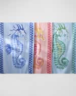 Image 3 of 4: Matouk Schumacher Seahorse Beach Towel
