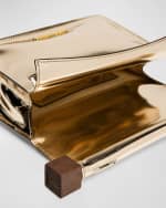 Image 3 of 4: Jacquemus La Petite Pochette Rond Metallic Clutch Bag